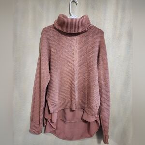 The Limited Turtleneck Sweater Mauve Pink Size L